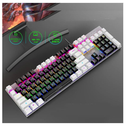 Terapio RGB Aydınlatmalı Mekanik Oyuncu Klavyesi - Tek Tuşla Işık Kontrolü ve Ergonomik Tasarım