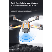 R22 Ultra Katlanabilir 4K Kamera Drone - Elektrikli Ayarlı Kamera ve Gece LED Işıklı