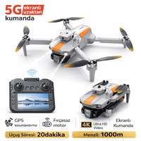 5G Ekranlı GPS Drone 4K Çift Kamera 1000m Menzil Fırçasız Motor Katlanabilir Profesyonel