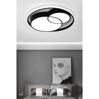 Çift Yuvarlak Model Modern Plafonyer Avize 50 CM - Şık Salon Aydınlatması | Terapio