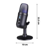 TriLine Profesyonel Kardioid RGB Oyuncu Stüdyo Kayıt Kablolu Podcast Mikrofonu