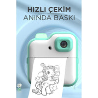 Terapio CMR15 Çocuk Dijital Fotoğraf Makinesi - Termal Yazıcılı Kamera Mavi
