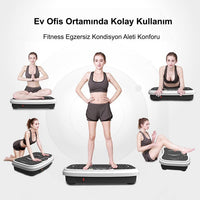 HyMark Fitness Titreşimli Egzersiz Aleti 120kg Kapasiteli Yağ Yakma Kondisyon Makinesi
