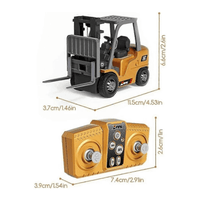1:64 Ölçek 2.4 GHz Şarjlı Uzaktan Kumandalı Metal Mini Forklift - Terapio