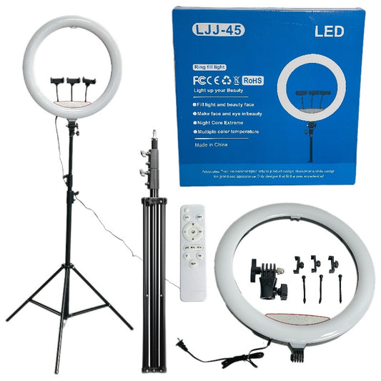 18-45cm Kumandalı Ring Light 256 LED Tripodlu Profesyonel Youtuber Makyaj Işığı