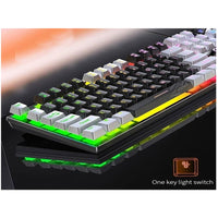 Terapio RGB Aydınlatmalı Mekanik Oyuncu Klavyesi - Tek Tuşla Işık Kontrolü ve Ergonomik Tasarım
